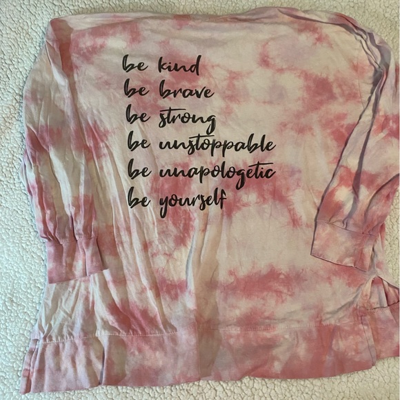 Urban Nation Pink Tie-Dye Top 2x - Picture 5 of 7
